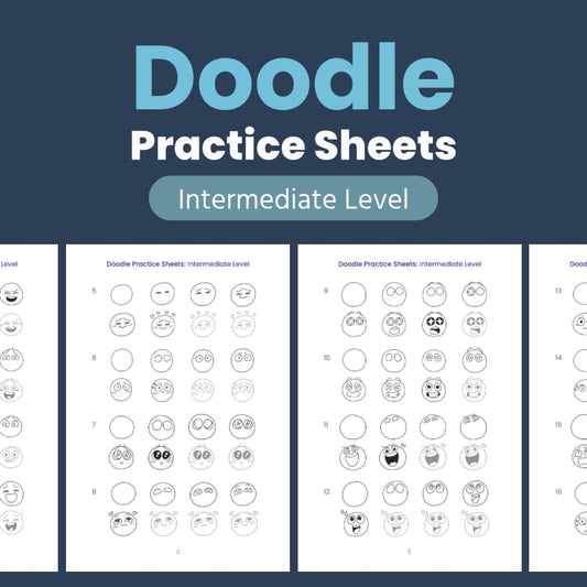 Doodle Practice Sheets: Intermediate Level