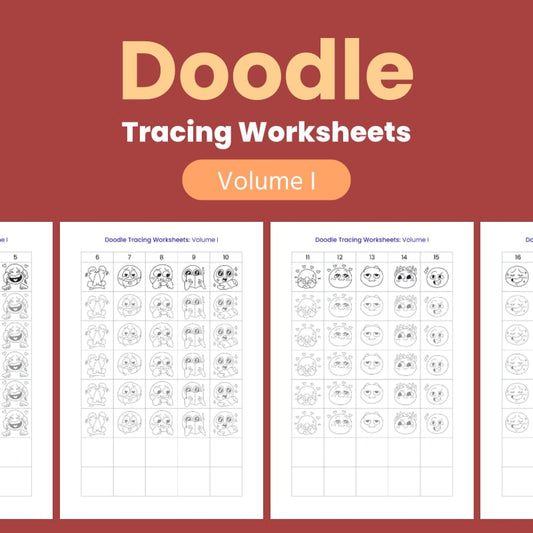 Doodle Tracing Worksheets: Volume I